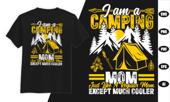 Camping Mom T-Shirt Graphics for Modern Designs