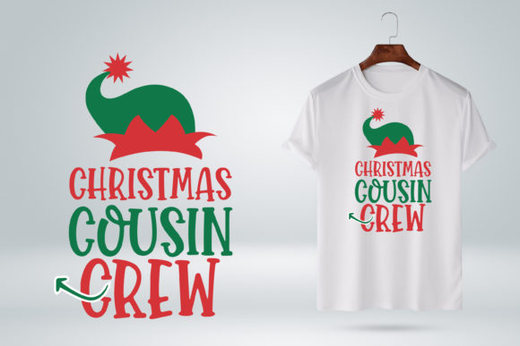 Christmas Cousin Crew ELF Hat T-shirt Graphics and T-Shirt Designs