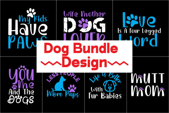 Dog Bundle T-shirt Design: Graphics and T-Shirt Designs