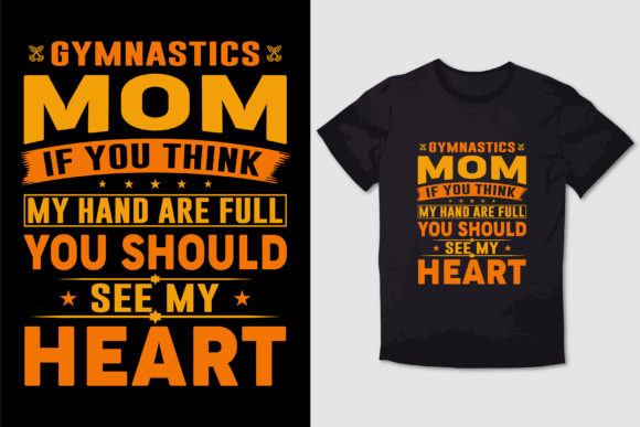 Gymnastics Mom Typography: Graphics for T-Shirt Designs