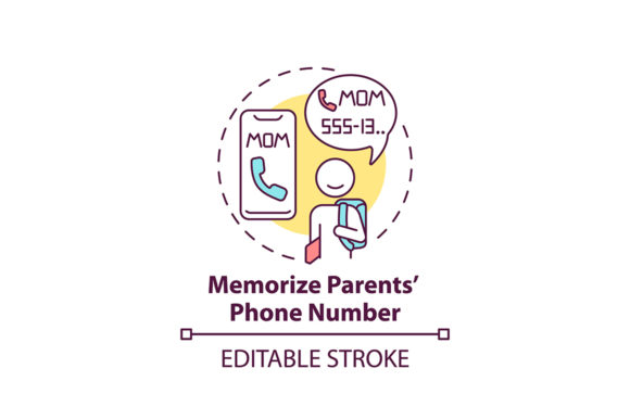 Memorize Parents Phone Number Icon: Graphics and Icons for Local Business