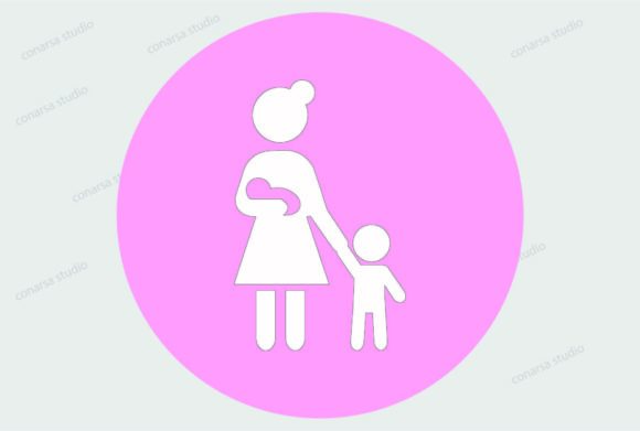 Mom and Son Graphics: Icons for Modern Editorial Use