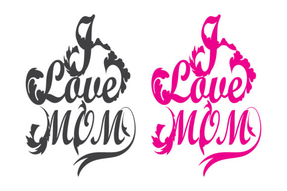 Mother's Day SVG Graphics for Print Templates