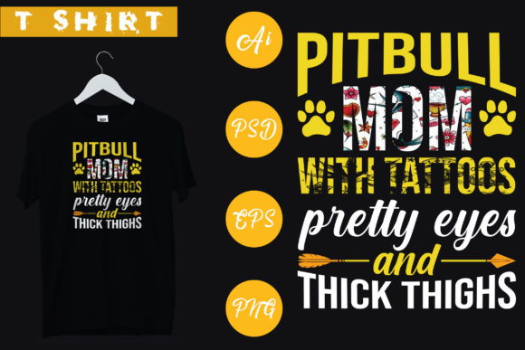 Pitbull Mom Graphics for Bold T-Shirt Designs