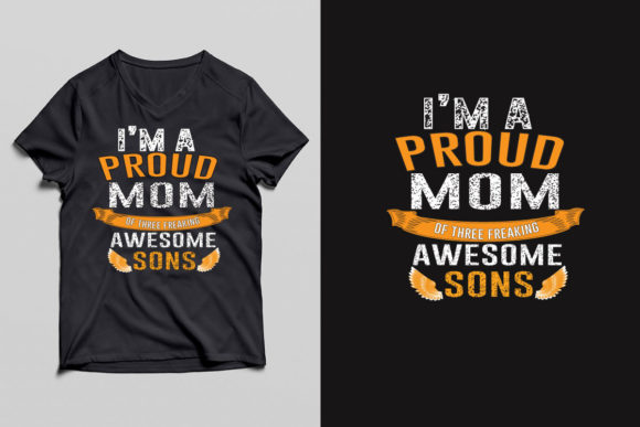 Proud Mom Tshirt Design: Graphics & Print Templates