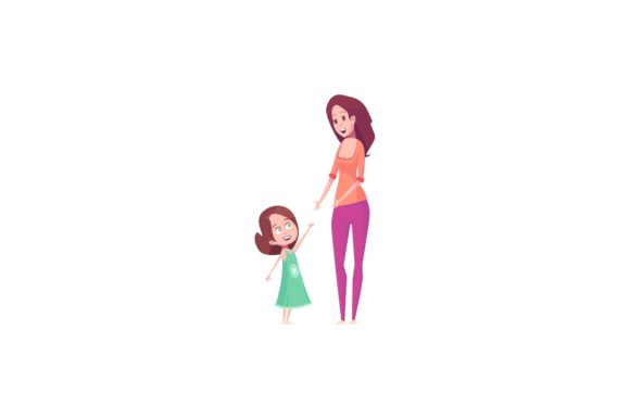 Review: Mother Day Me and Mom Illustration for Embroidery