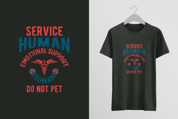 Service Human Do Not Pet Funny T-Shirt